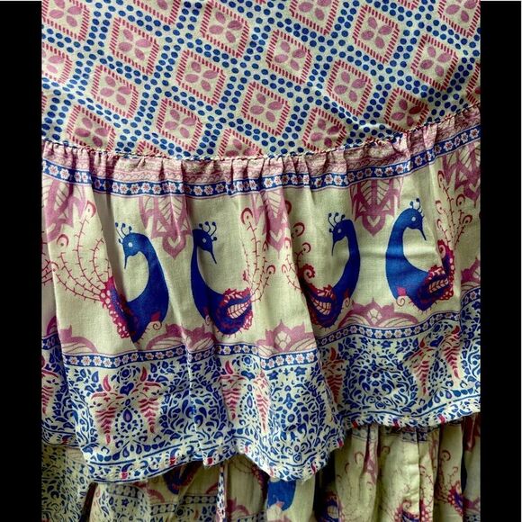 HOUSE OF SKYE BOHO ALOHA GYPSY RUFFLE WRAP DRESS - Picture 9 of 10